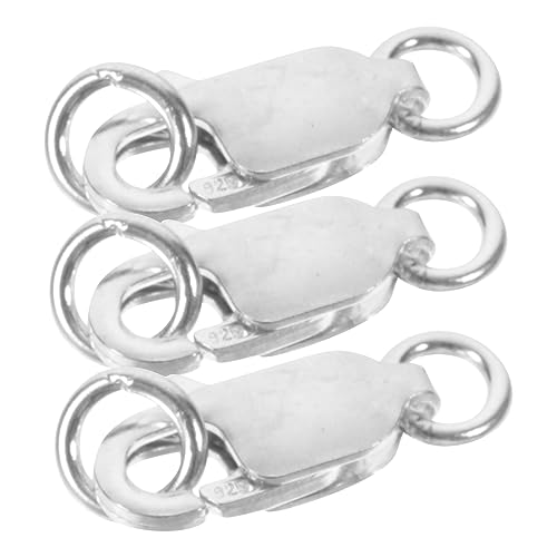 MOKKHNB 3Stücke Hummerverschluss für DIY Schmuckherstellung Langlebig und Leicht Armbänder und Halsketten Hautfreundlich und Sicher der Anwendung von MOKKHNB