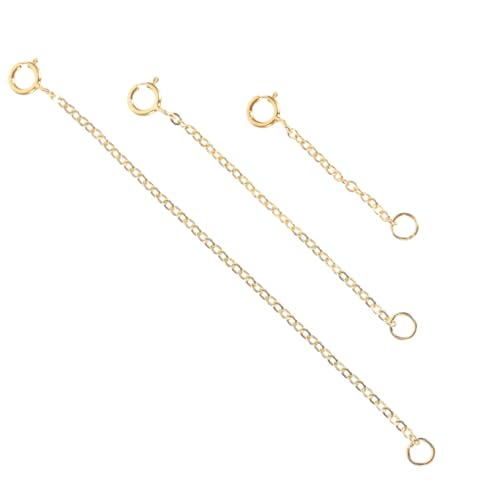 MOKKHNB 3Stücke Sterling Silber Kettenverlängerung DIY Schmuckzubehör für und Armbänder Beschichtet von MOKKHNB