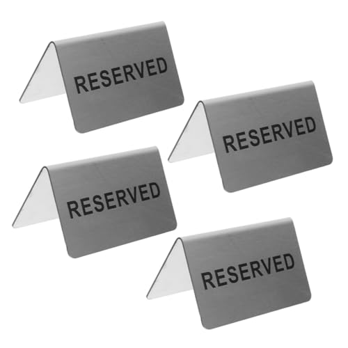MOKKHNB 4 Stück Tischreservierungsschild Doppelseitiges Reserviert Schild für Restaurant Hochzeit Konferenzräume Langlebig und Vielseitig Einsetzbar von MOKKHNB