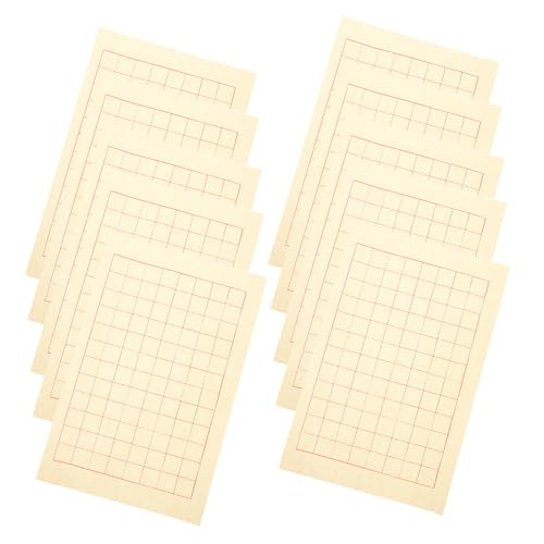 MOKKHNB 40 Blatt Professionelles Xuan papier mit Antikem Karomuster Kariert Dickes Chinesisches Reispapier für Kalligraphie Tuschemalerei und Schreibpraxis Atmungsaktiv und Reißfest von MOKKHNB