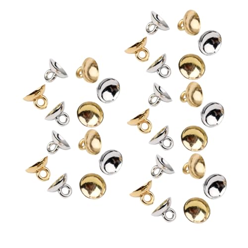 MOKKHNB 400 Stück Bowl Pearl Bail Pins DIY Schmuckzubehör für Perlenanhänger und Halbohrperlen Hochwertige Weiß und Gold Farbe von MOKKHNB