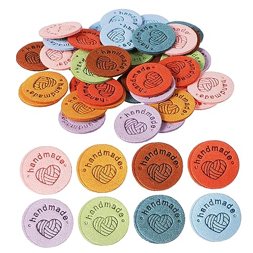 MOKKHNB 40Stücke Handgefertigte Etiketten Runde Lederlabels Farben für DIY und Kunsthandwerk Muster und Designs für Kleidung MOKKHNB 40Stücke Handgefertigte Etiketten Runde Lederlabels Farben für DIY und Kunsthandwerk Muster und Designs für Kleidung von MOKKHNB