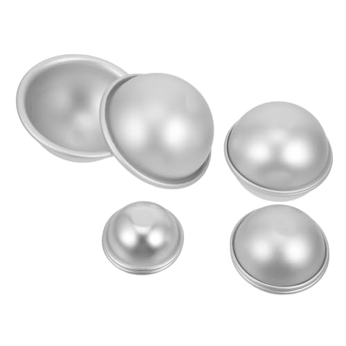MOKKHNB 4Paare DIY Halbkugel Backform Teiliges für Seifen und Badebomben Wiederverwendbare Antihaftbeschichtete Bastelform für Badekugeln und Kreative Projekte von MOKKHNB