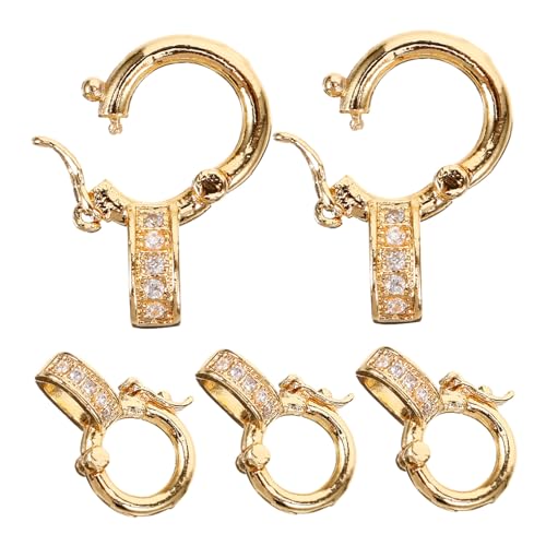 MOKKHNB 5 Stück DIY Armbandverschlüsse Goldfarbene Schmuckverbinder für Armbänder und und Langlebige Schmuckkonverter für Vielseitige Designs von MOKKHNB