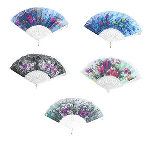 MOKKHNB 5 Stück Teiliges Faltfächer mit Spitze Weiße Polster Lace Fächer Dekorative Klappfächer für Hochzeiten Tanzaufführungen und Fotografie MOKKHNB 5 Stück Teiliges Faltfächer mit Spitze Weiße Polster Lace Fächer Dekorative Klappfächer für Hochzeiten Tanzaufführungen und Fotografie von MOKKHNB