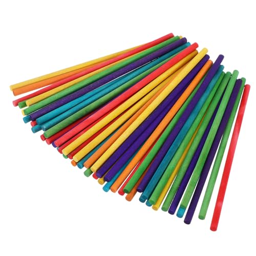 MOKKHNB 50Stücke Farbenfrohe Holzstäbe DIY Bastelsticks für Rund für Projekte und Eisstiele Hochwertigem Holz Gefertigt MOKKHNB 50Stücke Farbenfrohe Holzstäbe DIY Bastelsticks für Rund für Projekte und Eisstiele Hochwertigem Holz Gefertigt von MOKKHNB