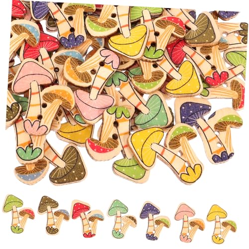 MOKKHNB 50Stücke Pilzförmige Holzknöpfe für DIY Projekte Robuste und Wiederverwendbare Nähknöpfe Natürlichem Holz zum Basteln Scrapbooking und Dekorieren MOKKHNB 50Stücke Pilzförmige Holzknöpfe für DIY Projekte Robuste und Wiederverwendbare Nähknöpfe Natürlichem Holz zum Basteln Scrapbooking und Dekorieren von MOKKHNB