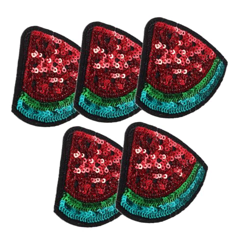 MOKKHNB 5Stücke Wassermelonen Aufnäher Gestickte Patches zum Aufbügeln Bunte Obst Applikationen für Kleidung Hüte und Jeans DIY Bastelzubehör für Kreative Verzierungen MOKKHNB 5Stücke Wassermelonen Aufnäher Gestickte Patches zum Aufbügeln Bunte Obst Applikationen für Kleidung Hüte und Jeans DIY Bastelzubehör für Kreative Verzierungen von MOKKHNB