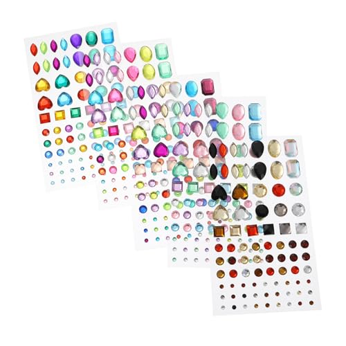 MOKKHNB 6 Blätter Strahlende Kristall Rhinestone Aufkleber Handgefertigte Acryl Sticker Glänzende DIY Schmuck Dekoration Langlebig für Kreative Bastelprojekte MOKKHNB 6 Blätter Strahlende Kristall Rhinestone Aufkleber Handgefertigte Acryl Sticker Glänzende DIY Schmuck Dekoration Langlebig für Kreative Bastelprojekte von MOKKHNB