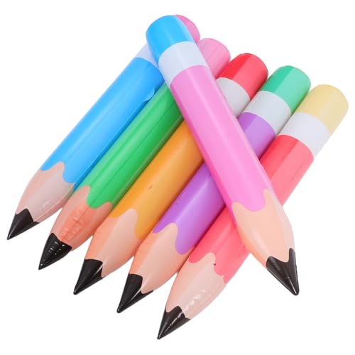 MOKKHNB 6 Stück Aufblasbare Jumbo-bleistiftballons aus Langlebigem PVC und Leicht als Bunte Klassenzimmer-deko für Schulanfang Abschlussfeier und Kindergeburtstag MOKKHNB 6 Stück Aufblasbare Jumbo-bleistiftballons aus Langlebigem PVC und Leicht als Bunte Klassenzimmer-deko für Schulanfang Abschlussfeier und Kindergeburtstag von MOKKHNB