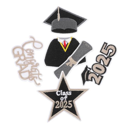 MOKKHNB 6 Stück Aufbügler Patches für Abschlussfeiern Bestickte Applikationen für Kleidung Langlebige Stoffe Einfach Anzubringen Vielseitige Designs für Styles MOKKHNB 6 Stück Aufbügler Patches für Abschlussfeiern Bestickte Applikationen für Kleidung Langlebige Stoffe Einfach Anzubringen Vielseitige Designs für Styles von MOKKHNB