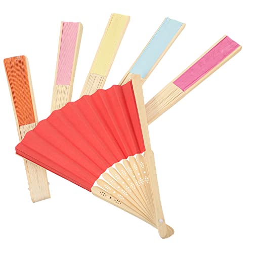 MOKKHNB 6 Stück Faltbare Papierfächer für Diy Handheld Fächer aus und Papier für Partys Hochzeiten und Kreative Dekorationen Gemischt MOKKHNB 6 Stück Faltbare Papierfächer für Diy Handheld Fächer aus und Papier für Partys Hochzeiten und Kreative Dekorationen Gemischt von MOKKHNB