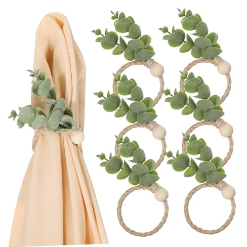 MOKKHNB 6 Stück Serviettenringe aus Juteseil mit Design Grüne Kreative Serviettenhalter für Hochzeiten und Natürliche Tischdekorationen MOKKHNB 6 Stück Serviettenringe aus Juteseil mit Design Grüne Kreative Serviettenhalter für Hochzeiten und Natürliche Tischdekorationen von MOKKHNB