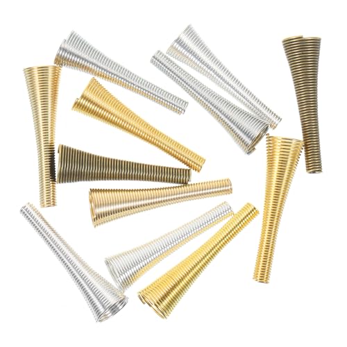 MOKKHNB 60 Stück Metall Perlenkappen Trichterförmig Bead End Caps für Schmuckherstellung DIY Armbänder Halsketten Zubehör Langlebig Dekorativ von MOKKHNB
