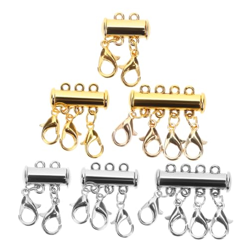 MOKKHNB 6Stücke Magnetischer Halskettenverschluss Mehrschichtige Schmuckverschlüsse für DIY und Armbänder Robuste Verbindungselemente von MOKKHNB