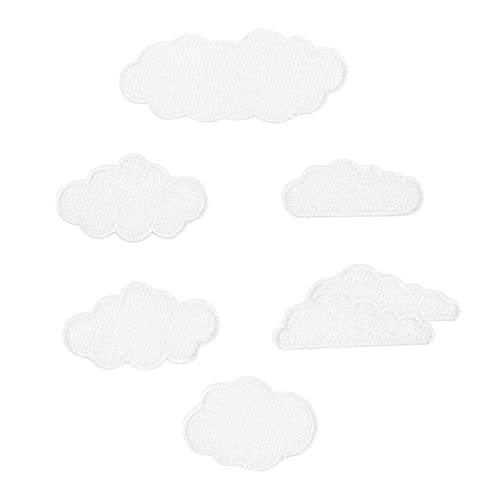 MOKKHNB 6Stücke Wolkenform Aufnäher Selbstklebende Stickapplikationen für Kleidung Taschen und DIY Projekte zum Verzieren und Reparieren MOKKHNB 6Stücke Wolkenform Aufnäher Selbstklebende Stickapplikationen für Kleidung Taschen und DIY Projekte zum Verzieren und Reparieren von MOKKHNB