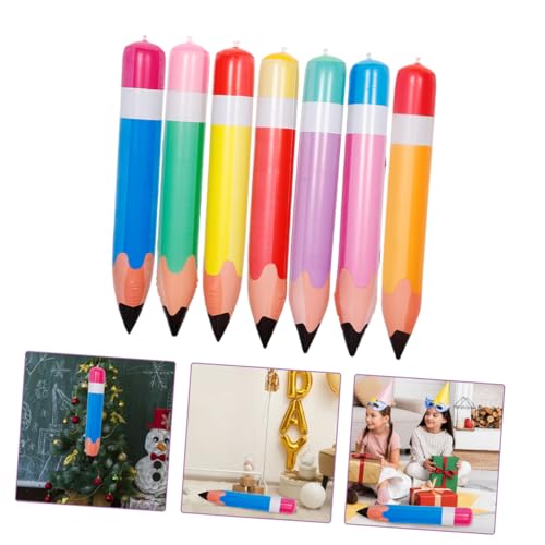 MOKKHNB 7 Stück Teiliges Aufblasbarer Bleistiftballons aus PVC Bunte Schuldekoration Große Jumbo Bleistifte zum Aufhängen Leichte Tragbare Klassenzimmer Deko für Geburtstag und Party MOKKHNB 7 Stück Teiliges Aufblasbarer Bleistiftballons aus PVC Bunte Schuldekoration Große Jumbo Bleistifte zum Aufhängen Leichte Tragbare Klassenzimmer Deko für Geburtstag und Party von MOKKHNB