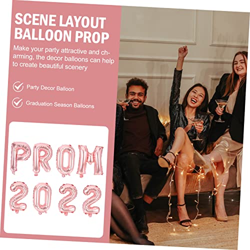 MOKKHNB 8 Stück Teiliges Ballon Prom Abschlussfeier Dekoration aus Langlebiger Aluminiumfolie Partyhänger für Innen und Außenbereich für Abschlussball und Fotohintergrund von MOKKHNB