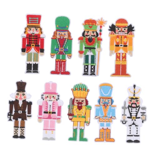 MOKKHNB 9 Stück Teiliges Soldaten Patches Bestickte Applikationen für Weihnachten für Diy Kleidung Taschen und Festliche Dekorationen Langlebig Design MOKKHNB 9 Stück Teiliges Soldaten Patches Bestickte Applikationen für Weihnachten für Diy Kleidung Taschen und Festliche Dekorationen Langlebig Design von MOKKHNB