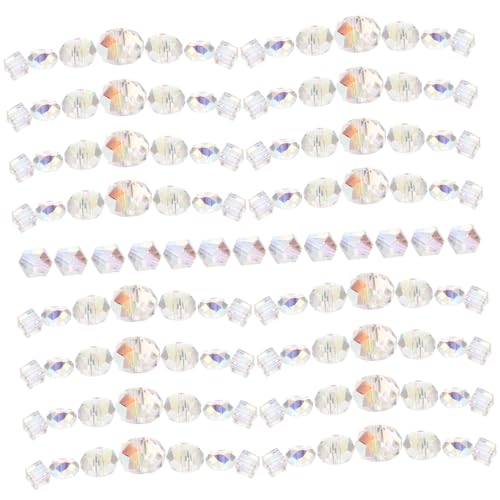 MOKKHNB 90 Stück Teiliges Facettiertes Glasperlen Ab farben Bunte Schmuckperlen für DIY Halsketten Armbänder Ohrringe Vielseitig Einsetzbar für Originelles Basteln und Schmuckherstellung von MOKKHNB