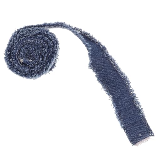 MOKKHNB Dunkelblaue Denim Webband Breit Faltenresistente DIY Dekorationsschleife Vielseitiges Geschenkband für Bastelprojekte Blumenverpackung Party und Festtagsdekoration von MOKKHNB