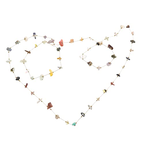 MOKKHNB Edelstein Perlenkette DIY Bastelmaterial Natürliche Kristall und Mineralperlen für Armbänder und Schmuckherstellung für Kreative Projekte und von MOKKHNB