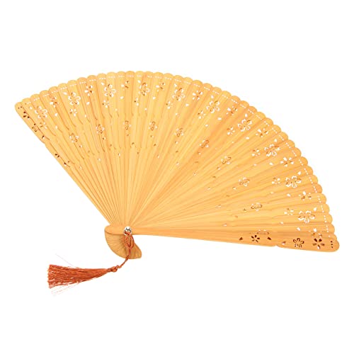 MOKKHNB Faltbarer Handfächer aus Tragbarer Fächer für Tanz Hochzeit Sommeraktivitäten Vintage Design mit Quaste und Filigranen Mustern MOKKHNB Faltbarer Handfächer aus Tragbarer Fächer für Tanz Hochzeit Sommeraktivitäten Vintage Design mit Quaste und Filigranen Mustern von MOKKHNB