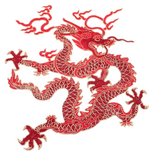MOKKHNB Gestickte Drachen Patches für Kleidung Aufbügelbare Applikationen im Chinesischen Stil für Jeans Taschen und Mehr Leicht Dekorativ und Vielseitig Einsetzbar von MOKKHNB