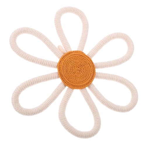 MOKKHNB Gewebte Daisy Wanddekoration für Kinderzimmer Bohemian Hängedekor Stilvolle Wandkunst Baumwollseil für Mädchenzimmer Einzigartige und Gemütliche Raumdekoration MOKKHNB Gewebte Daisy Wanddekoration für Kinderzimmer Bohemian Hängedekor Stilvolle Wandkunst Baumwollseil für Mädchenzimmer Einzigartige und Gemütliche Raumdekoration von MOKKHNB