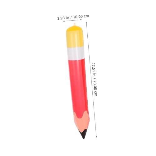 MOKKHNB PVC Aufblasbarer Riesen Bleistift Luftballon Rote Dekoration für Schulanfang Klassenzimmerfreundlicher Langlebiger PVC Partyballon von MOKKHNB