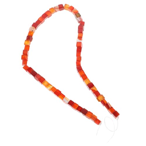 MOKKHNB Rote Quarz Würfel Spacer Perlen Stabile Quadratische Halteperlen für DIY Armbänder Halsketten Schmuckherstellung Vielseitige Bastelperlen für Handarbeiten von MOKKHNB
