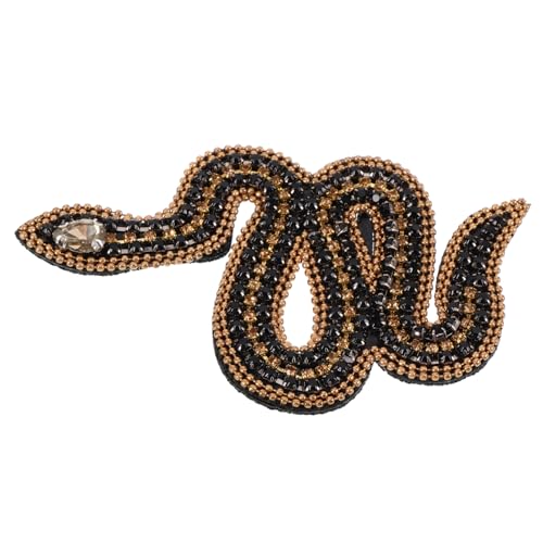 MOKKHNB Schlangen Strass Applikation Patches Diy Dekoration für Kleidung Taschen Hüte Handgefertigte Snake Beaded Flicken mit Funkelnden für Kreative Projekte Einzigartiges Design und von MOKKHNB
