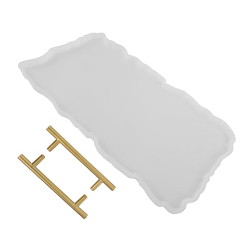 MOKKHNB Silikonform Tablett mit Griffen Robustes Diy Resin Tray Mold für Epoxidharz Gießen Professionelles Design Einfache Entformung Vielseitig für Schmuckhalter und Wohnaccessoires von MOKKHNB