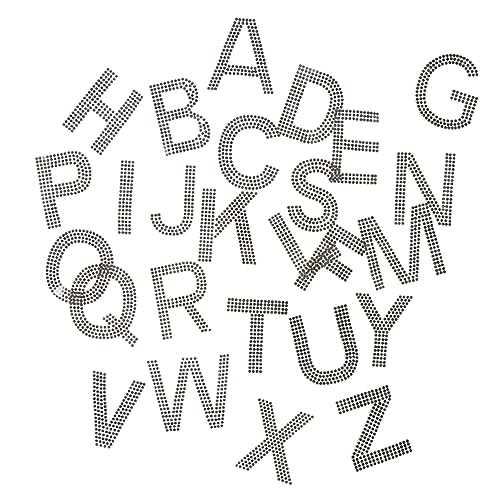 MOKKHNB Strass Bügelmotive Alphabet Applikationen Hot Melt Patches DIY Textilien Aufnäher für Kleidung Taschen Hüte Dekoration von MOKKHNB