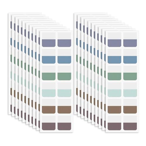 MOLERRI Sticky Index Tabs Mehrfarbige Selbstklebende Buchregister 1 X 1,1 Beschreibbare Seitenregister Transparent für NotizbüCherDateien von MOLERRI