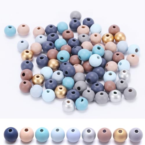 MOLIMOLI 500 bunte Holzperlen zum Auffädeln 10mm - Rund Holzperlen farbig für DIY Schmuckherstellung und Basteln MOLIMOLI 500 bunte Holzperlen zum Auffädeln 10mm - Rund Holzperlen farbig für DIY Schmuckherstellung und Basteln von MOLIMOLI