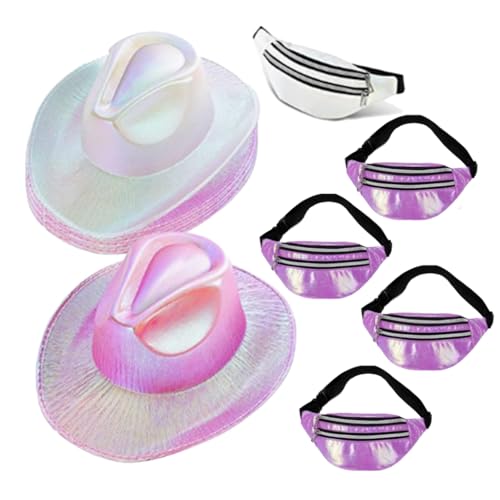 MOLKASIA Set mit Hut und Hüfttasche für Braut und Brautjungfern, glitzernder Hut, Junggesellinnenabschied, Hut für Braut MOLKASIA Set mit Hut und Hüfttasche für Braut und Brautjungfern, glitzernder Hut, Junggesellinnenabschied, Hut für Braut von MOLKASIA