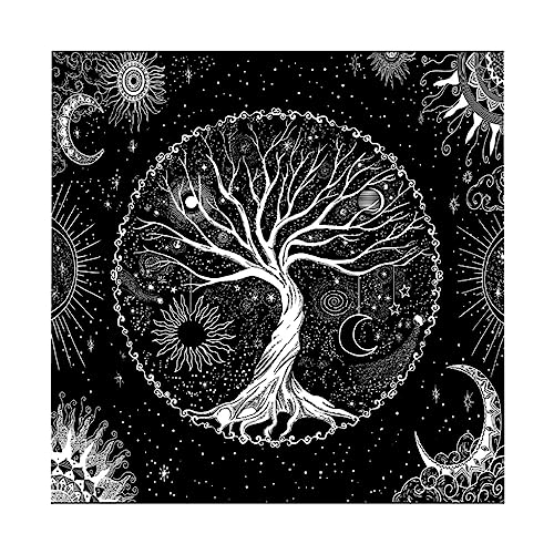 MOLKASIA Tarotkarte Tischdecke 12 Sternbilder Pentagramm Tischdecke Wahrsagung Tischdecke Wahrsagung Karte Tischdecke Heimdekoration von MOLKASIA