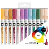 MOLOTOW Aqua Color Basic Set 2 Brush-Pens farbsortiert, 12 St. von MOLOTOW