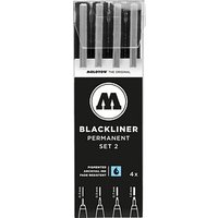 MOLOTOW BLACKLINER SET 2 Fineliner-Set schwarz, 4 St. von MOLOTOW
