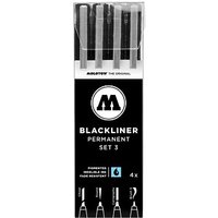 MOLOTOW BLACKLINER SET 3 Fineliner-Set schwarz, 4 St. von MOLOTOW