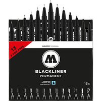 MOLOTOW Fineliner-Set schwarz, 13 Set von MOLOTOW