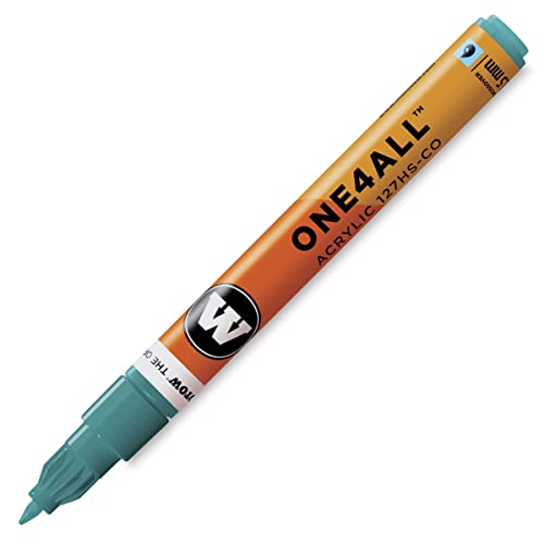 Molotow ONE4ALL Acryl-Marker, 2 mm, stoßblau, 1 Stück (127.205) Paint Marker - 1.5mm Lagoon Blue von MOLOTOW