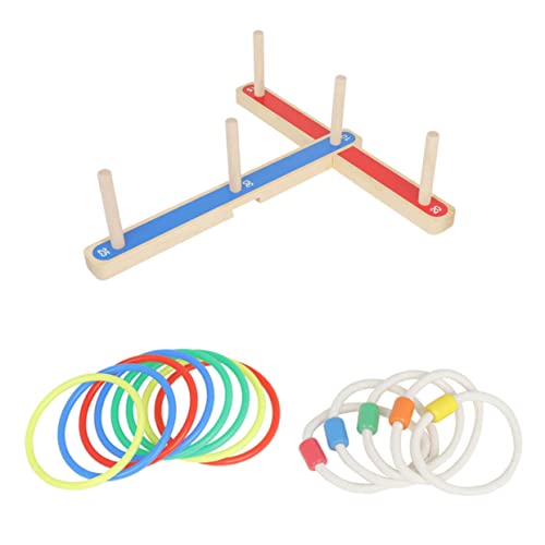 MOLUCKFU Holzringspielzeug Satz Mit Ringe Werfen Kinder Lehrreiches Ringwurfspielzeug Für Interaktives Spielen MOLUCKFU Holzringspielzeug Satz Mit Ringe Werfen Kinder Lehrreiches Ringwurfspielzeug Für Interaktives Spielen von MOLUCKFU