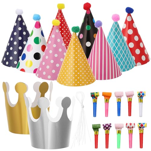 MOLUCKFU Party-trichter Papierkegel-hüte Für Jungen Und Mädchen 1 Set Papierkronen-dekorationen Lustiges Party-zubehör Zum Geburtstag MOLUCKFU Party-trichter Papierkegel-hüte Für Jungen Und Mädchen 1 Set Papierkronen-dekorationen Lustiges Party-zubehör Zum Geburtstag von MOLUCKFU