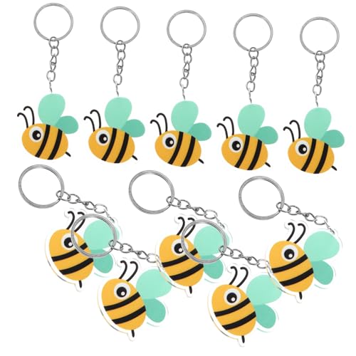 MOLUCKFU 10 Stück Bienen Schlüsselanhänger, Bienen Anhänger, Schlüsselanhänger, Kreativer Schlüsselanhänger, Cartoon Biene, Zum Aufhängen, Schlüsselanhänger, Rucksack Schlüsselanhänger, MOLUCKFU 10 Stück Bienen Schlüsselanhänger, Bienen Anhänger, Schlüsselanhänger, Kreativer Schlüsselanhänger, Cartoon Biene, Zum Aufhängen, Schlüsselanhänger, Rucksack Schlüsselanhänger, von MOLUCKFU