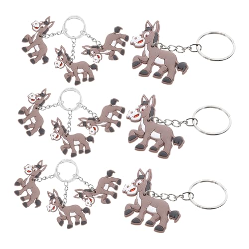 MOLUCKFU 12Stücke Esel Schlüsselanhänger Pendants Dschungeltiere Schlüsselanhänger Dekoration Esel Charms für Taschen Geburtstagsgeschenke und Partydekoration von MOLUCKFU