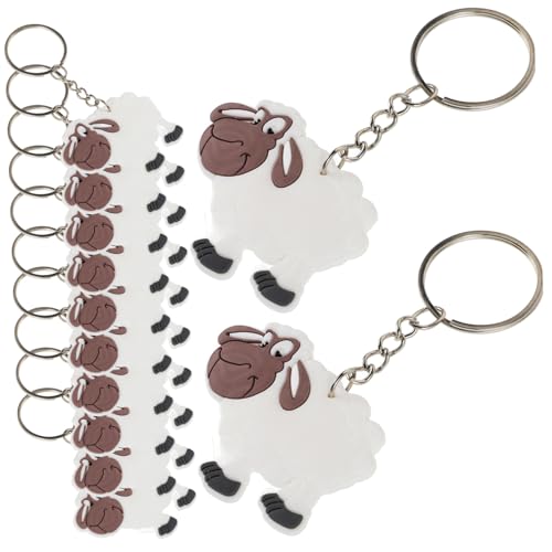 MOLUCKFU 12 Stück Schaf Schlüsselanhänger, Dschungeltier Schlüsselanhänger, Pvc Schlüsselanhänger, Stilvoller Schlüsselanhänger, Schaf Hängedekor, Schaf Anhänger, Schaf Form, Charm, MOLUCKFU 12 Stück Schaf Schlüsselanhänger, Dschungeltier Schlüsselanhänger, Pvc Schlüsselanhänger, Stilvoller Schlüsselanhänger, Schaf Hängedekor, Schaf Anhänger, Schaf Form, Charm, von MOLUCKFU