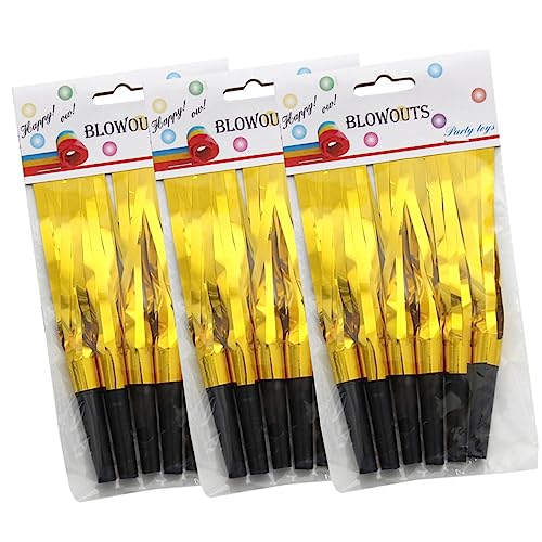 MOLUCKFU 18 Stk Pfeife für jucarii pentru copii ausgerechnet weihnachten hochzeitsbingo fun toy zappeln Party Geburtstag Blowouts Hörner Blowouts Krachmacher Plastik Golden MOLUCKFU 18 Stk Pfeife für jucarii pentru copii ausgerechnet weihnachten hochzeitsbingo fun toy zappeln Party Geburtstag Blowouts Hörner Blowouts Krachmacher Plastik Golden von MOLUCKFU