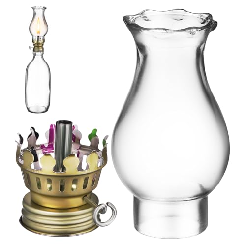 MOLUCKFU 1Satz Öllampe mit Vintage Lampenschirm Austausch für Hurrikanlampen Dekorative Petroleumlampe für Wohnzimmer Schlafzimmer Esszimmer Einfache Installation Vielseitig von MOLUCKFU